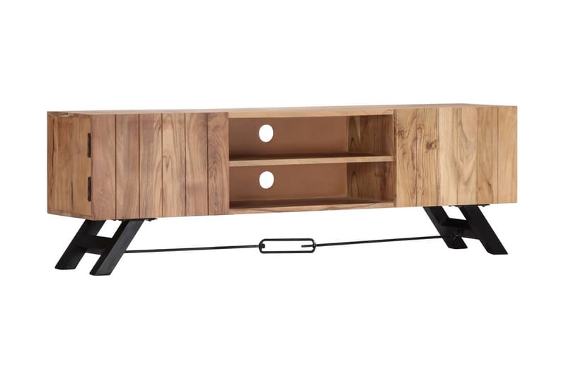 Tv-Skab Massivt Akacietræ 140 X 30 X 45 Cm - Brun - Møbler - TV borde & mediemøbler - TV-borde