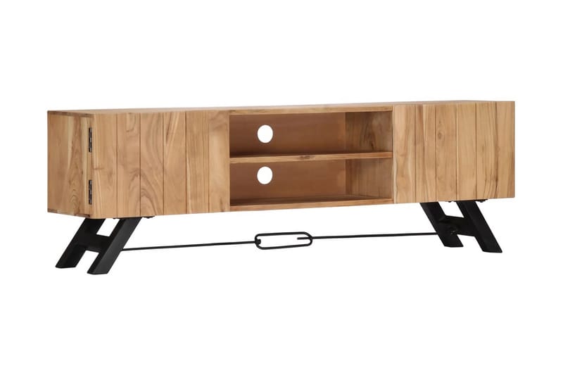 Tv-Skab Massivt Akacietræ 140 X 30 X 45 Cm - Brun - Møbler - TV borde & mediemøbler - TV-borde