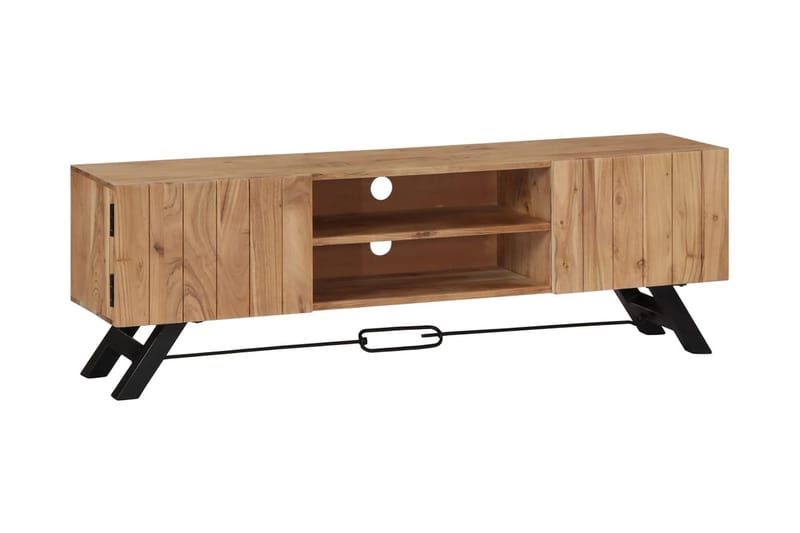 Tv-Skab Massivt Akacietræ 140 X 30 X 45 Cm - Brun - Møbler - TV borde & mediemøbler - TV-borde