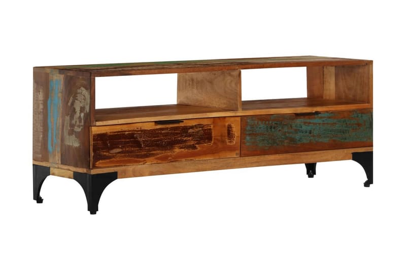 Tv-Skab Massivt Genanvendt Træ 118 X 35 X 45 Cm - Flerfarvet - Møbler - TV borde & mediemøbler - TV-borde