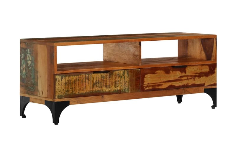 Tv-Skab Massivt Genanvendt Træ 118 X 35 X 45 Cm - Flerfarvet - Møbler - TV borde & mediemøbler - TV-borde