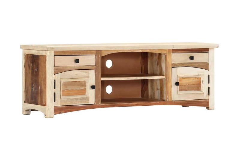 Tv-Skab Massivt Genanvendt Træ 120 X 30 X 40 Cm - Flerfarvet - Møbler - TV borde & mediemøbler - TV-borde
