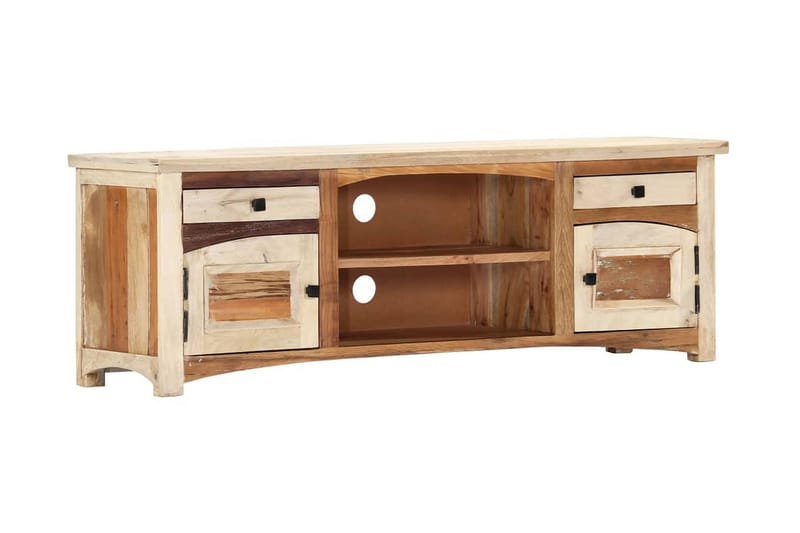 Tv-Skab Massivt Genanvendt Træ 120 X 30 X 40 Cm - Flerfarvet - Møbler - TV borde & mediemøbler - TV-borde