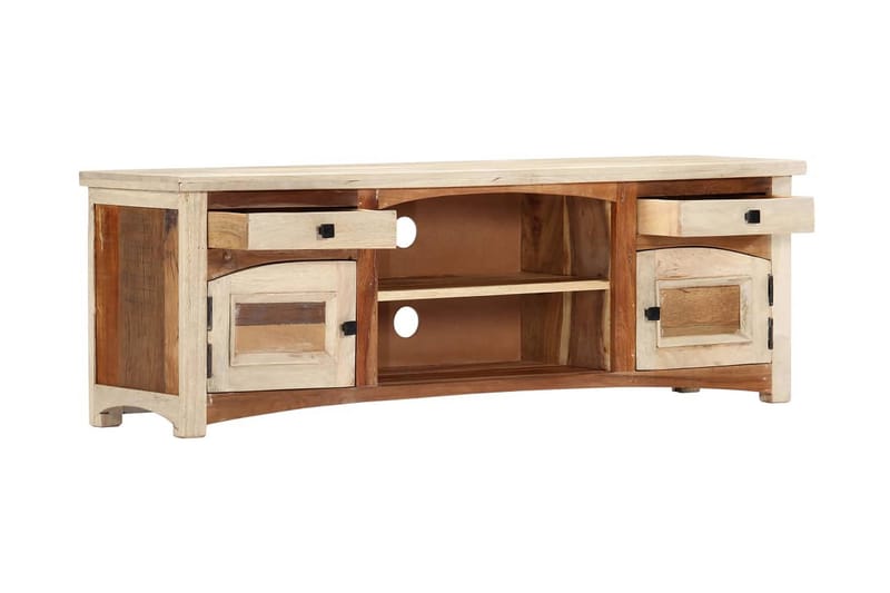 Tv-Skab Massivt Genanvendt Træ 120 X 30 X 40 Cm - Flerfarvet - Møbler - TV borde & mediemøbler - TV-borde