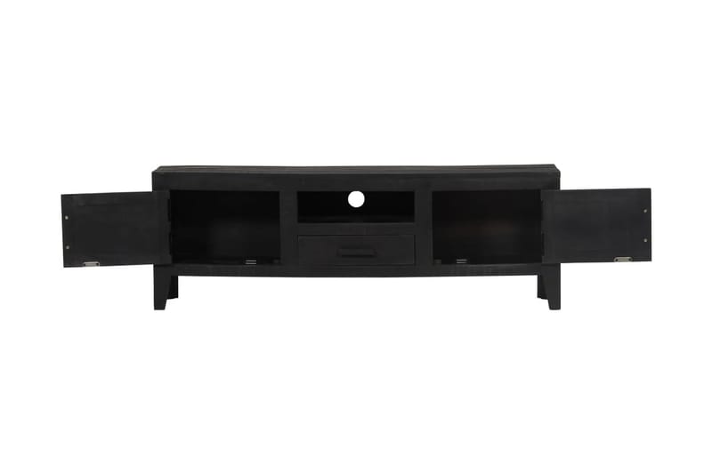 Tv-Skab Massivt Mangotræ 118 X 30 X 40 Cm Sort - Sort - Møbler - TV borde & mediemøbler - TV-borde