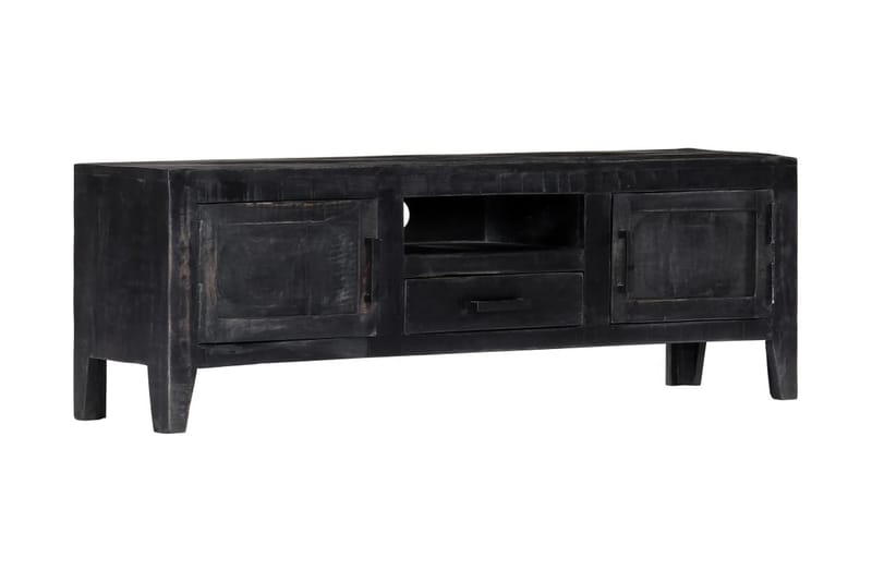 Tv-Skab Massivt Mangotræ 118 X 30 X 40 Cm Sort - Sort - Møbler - TV borde & mediemøbler - TV-borde