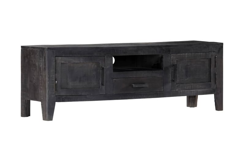 Tv-Skab Massivt Mangotræ 118 X 30 X 40 Cm Sort - Sort - Møbler - TV borde & mediemøbler - TV-borde