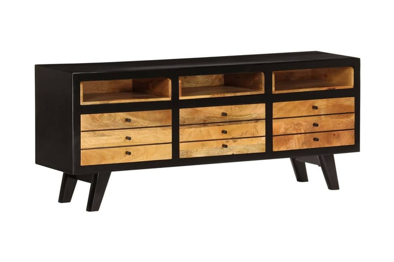 Tv-Skab Massivt Mangotræ 120 X 30 X 50 Cm - Sort - Møbler - TV borde & mediemøbler - TV-borde