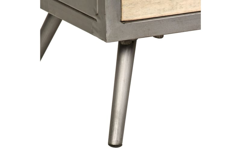 Tv-Skab Massivt Mangotræ Og Stål 120 X 30 X 45 Cm - Flerfarvet - Møbler - TV borde & mediemøbler - TV-borde
