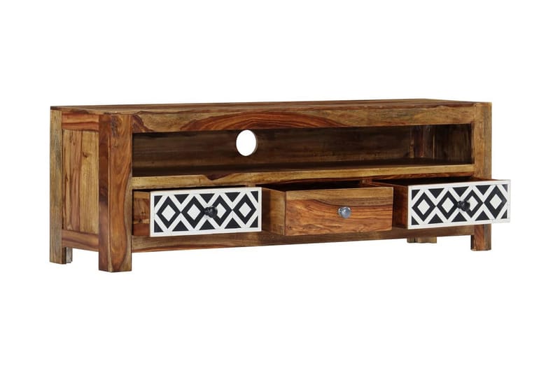 Tv-Skab Massivt Sheeshamtræ 120 X 30 X 40 Cm - Brun - Møbler - TV borde & mediemøbler - TV-borde