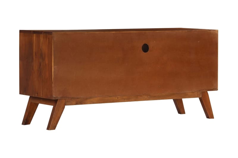 Tv-Skab Med 3 Skuffer Massivt Akacietræ 110 X 35 X 50 Cm - Flerfarvet - Møbler - TV borde & mediemøbler - TV-borde
