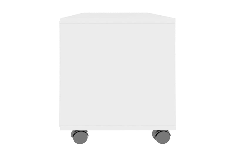 tv-skab med hjul 90 x 35 x 35 cm spånplade hvid - Møbler - TV borde & mediemøbler - TV-borde