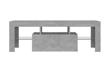 tv-skab med LED-lamper 120x35x40 cm betongrå - Grå - Møbler - TV borde & mediemøbler - TV-borde