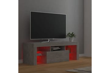 tv-skab med LED-lamper 120x35x40 cm betongrå - Grå - Møbler - TV borde & mediemøbler - TV-borde