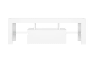 tv-skab med LED-lamper 120x35x40 cm hvid - Hvid - Møbler - TV borde & mediemøbler - TV-borde