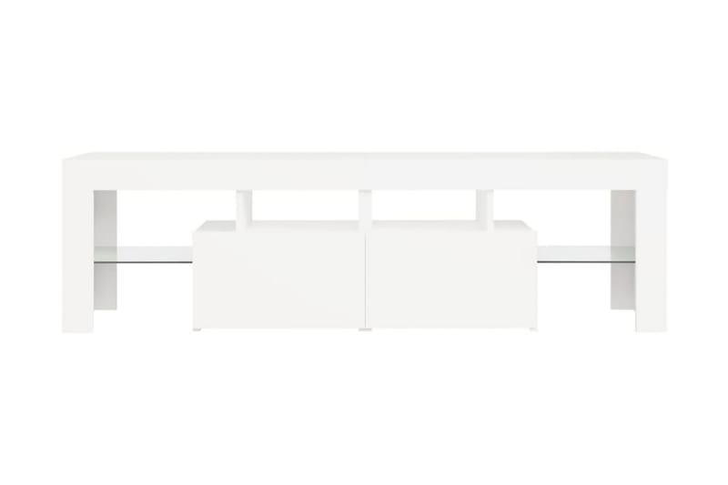 tv-skab med LED-lamper 140x35x40 cm hvid - Hvid - Møbler - TV borde & mediemøbler - TV-borde