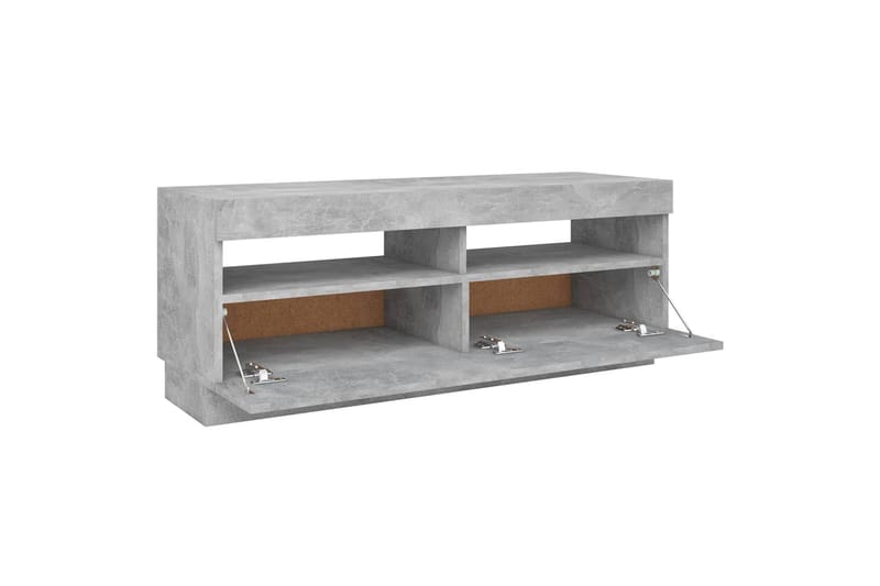 tv-skab med LED-lys 100x35x40 cm betongrå - Grå - Møbler - TV borde & mediemøbler - TV-borde