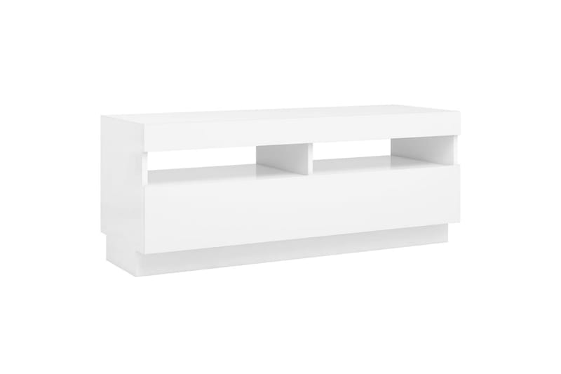 tv-skab med LED-lys 100x35x40 cm hvid - Hvid - Møbler - TV borde & mediemøbler - TV-borde