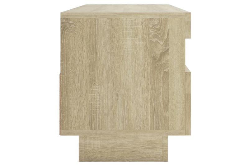tv-skab med LED-lys 100x35x40 cm sonoma-eg - Brun - Møbler - TV borde & mediemøbler - TV-borde