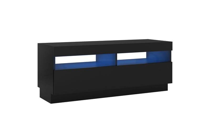 tv-skab med LED-lys 100x35x40 cm sort - Sort - Møbler - TV borde & mediemøbler - TV-borde