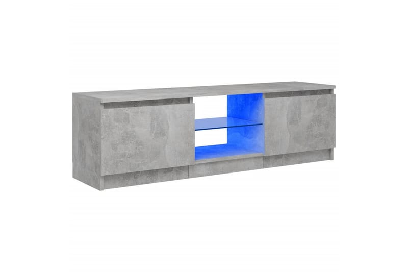 tv-skab med LED-lys 120x30x35,5 cm betongrå - Grå - Møbler - TV borde & mediemøbler - TV-borde