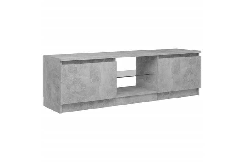 tv-skab med LED-lys 120x30x35,5 cm betongrå - Grå - Møbler - TV borde & mediemøbler - TV-borde