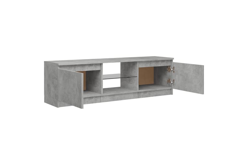 tv-skab med LED-lys 120x30x35,5 cm betongrå - Grå - M�øbler - TV borde & mediemøbler - TV-borde