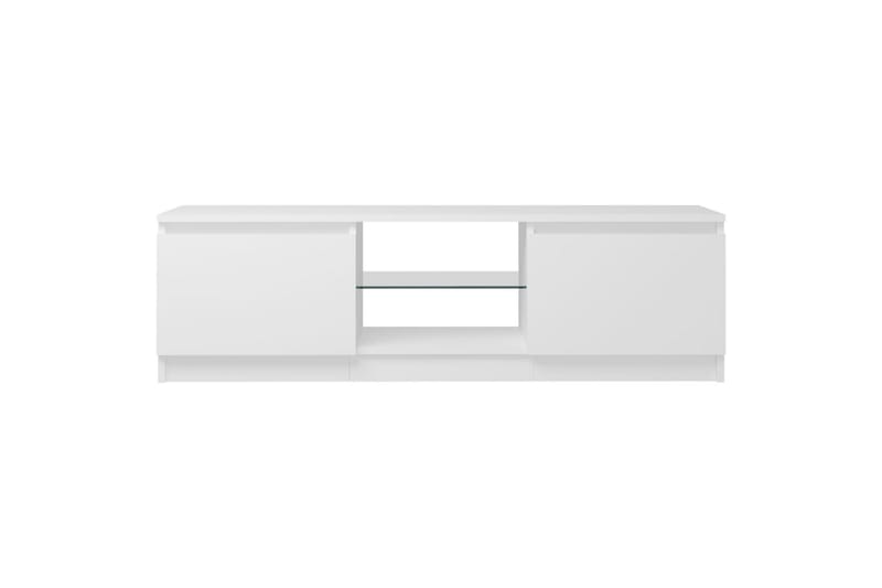 tv-skab med LED-lys 120x30x35,5 cm hvid - Hvid - TV-borde