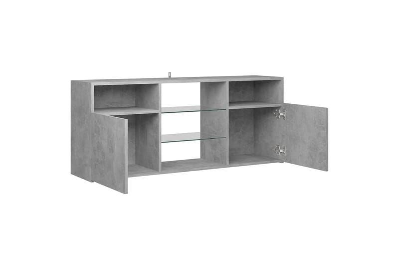 tv-skab med LED-lys 120x30x50 cm betongrå - Grå - Møbler - TV borde & mediemøbler - TV-borde