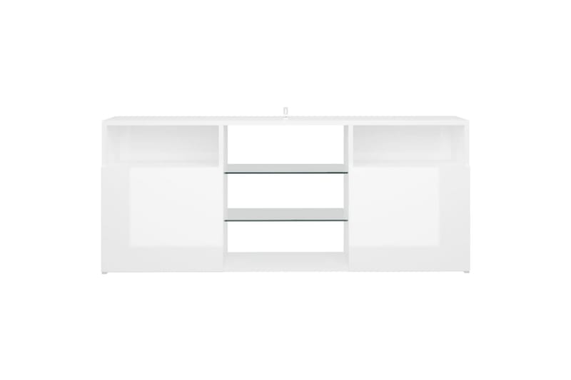 tv-skab med LED-lys 120x30x50 cm hvid højglans - Hvid - Møbler - TV borde & mediemøbler - TV-borde