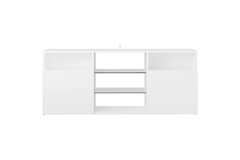 tv-skab med LED-lys 120x30x50 cm hvid - Hvid - Møbler - TV borde & mediemøbler - TV-borde