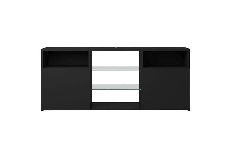 tv-skab med LED-lys 120x30x50 cm sort - Sort - TV-borde