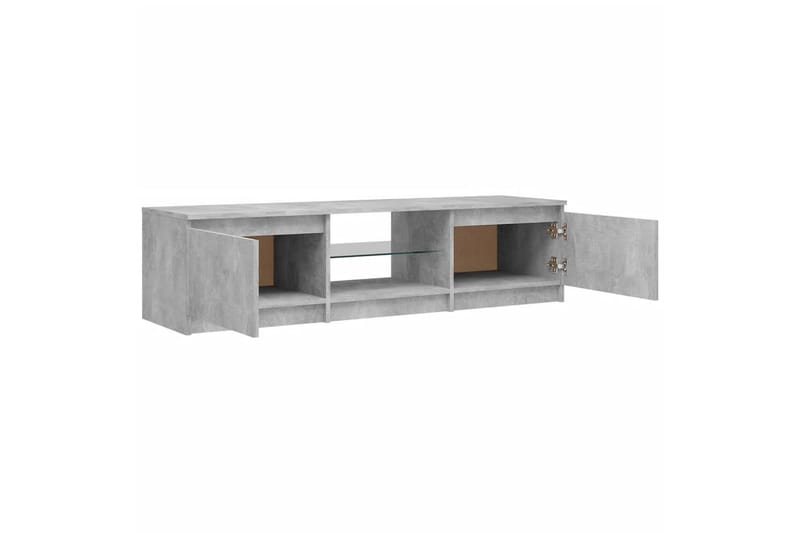 tv-skab med LED-lys 140x40x35,5 cm betongrå - Grå - Møbler - TV borde & mediemøbler - TV-borde