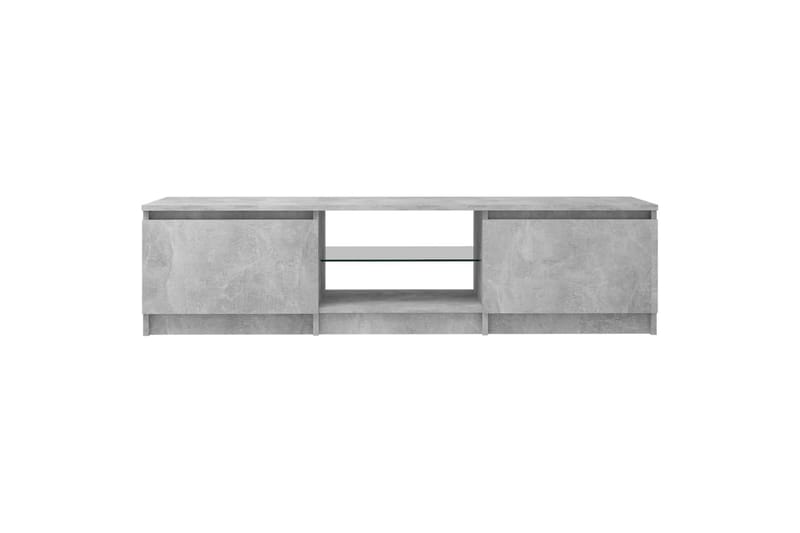 tv-skab med LED-lys 140x40x35,5 cm betongrå - Grå - Møbler - TV borde & mediemøbler - TV-borde