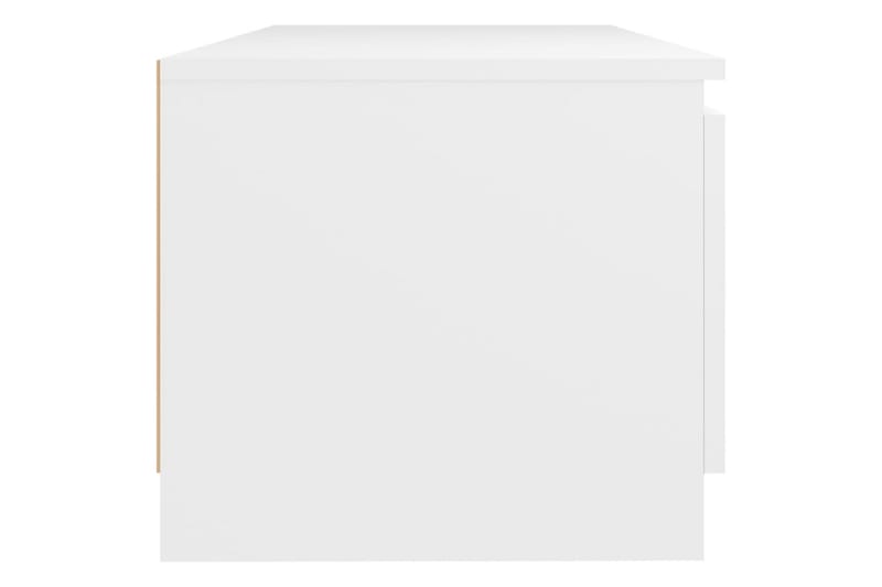 tv-skab med LED-lys 140x40x35,5 cm hvid - Hvid - Møbler - TV borde & mediemøbler - TV-borde