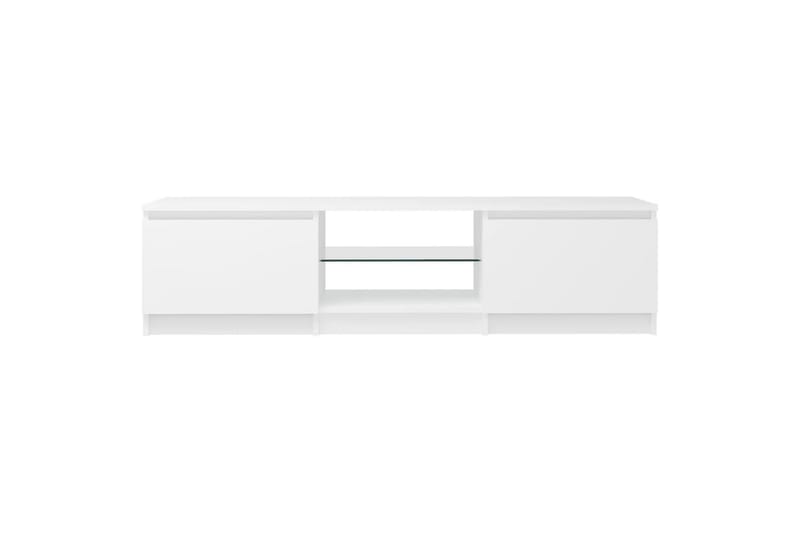 tv-skab med LED-lys 140x40x35,5 cm hvid - Hvid - TV-borde