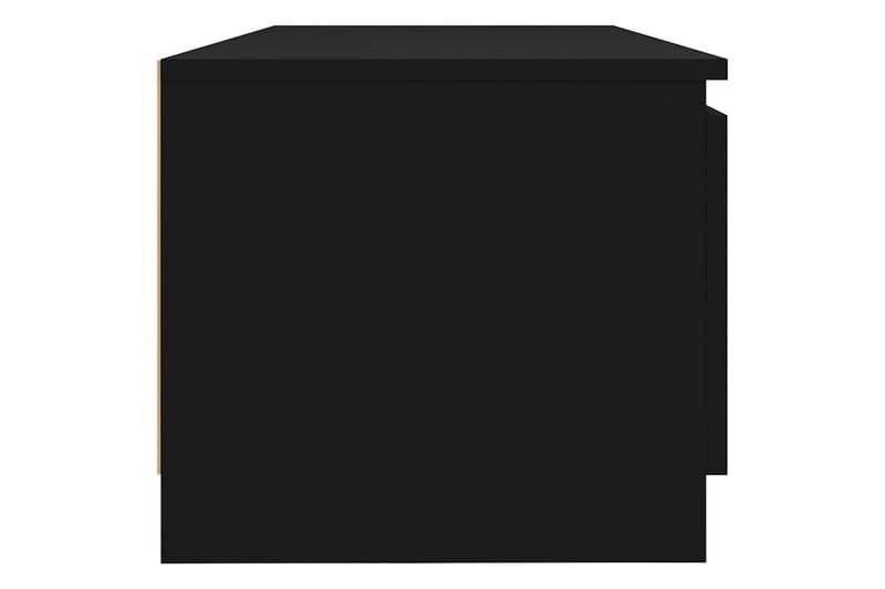 tv-skab med LED-lys 140x40x35,5 cm sort - Sort - Møbler - TV borde & mediemøbler - TV-borde