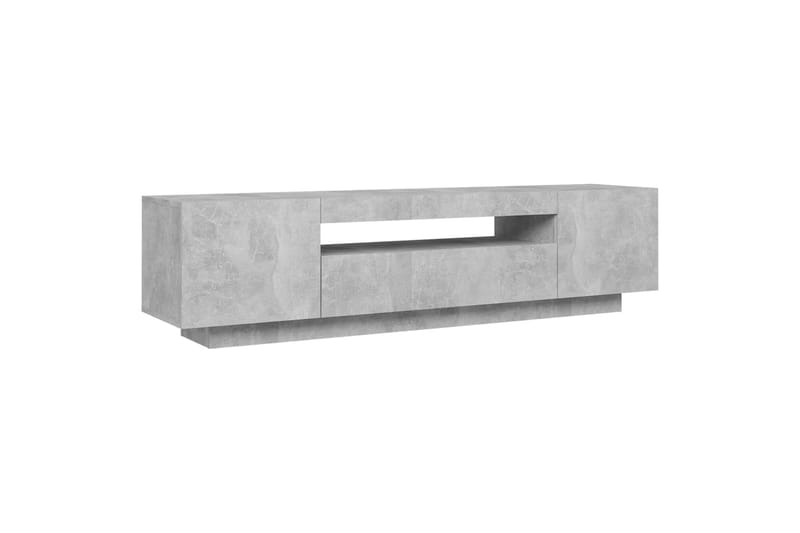 tv-skab med LED-lys 160x35x40 cm betongrå - Grå - Møbler - TV borde & mediemøbler - TV-borde