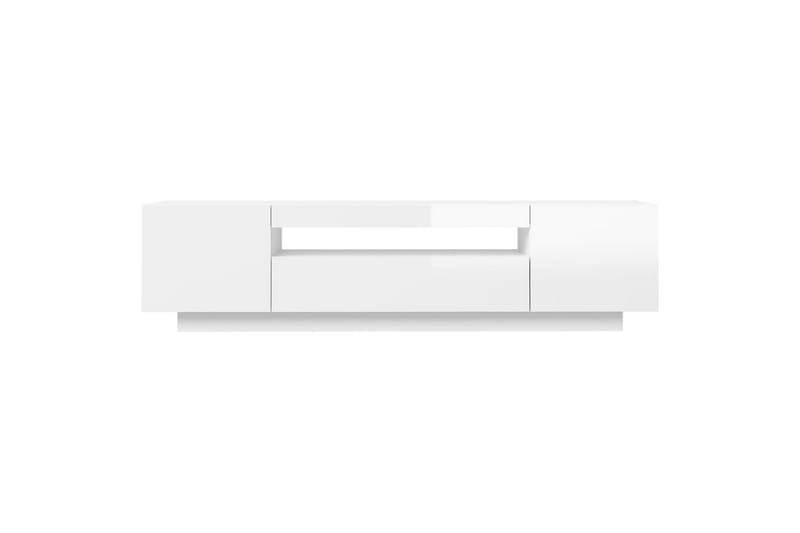 tv-skab med LED-lys 160x35x40 cm hvid højglans - Hvid - Møbler - TV borde & mediemøbler - TV-borde