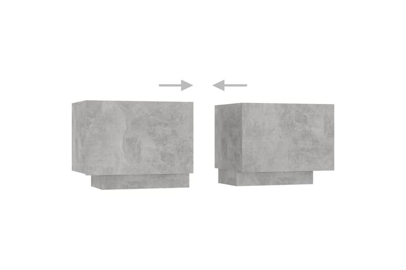 tv-skab med LED-lys 200x35x40 cm betongrå - Grå - Møbler - TV borde & mediemøbler - TV-borde