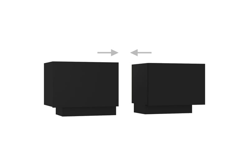 tv-skab med LED-lys 200x35x40 cm sort - Sort - Møbler - TV borde & mediemøbler - TV-borde