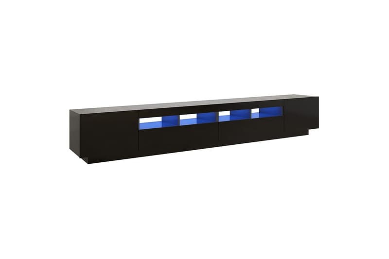 tv-skab med LED-lys 260x35x40 cm sort - Sort - Møbler - TV borde & mediemøbler - TV-borde
