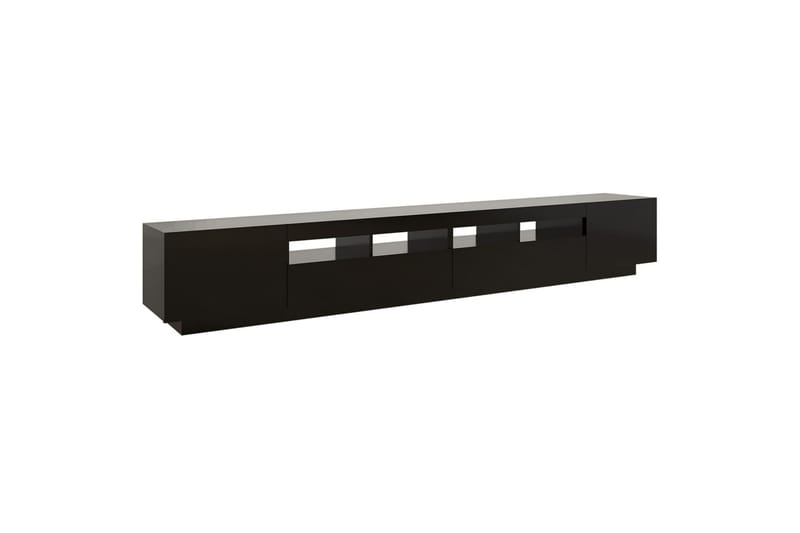 tv-skab med LED-lys 260x35x40 cm sort - Sort - Møbler - TV borde & mediemøbler - TV-borde