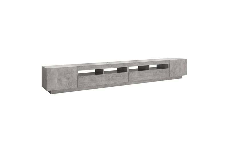 tv-skab med LED-lys 300x35x40 cm betongrå - Grå - Møbler - TV borde & mediemøbler - TV-borde