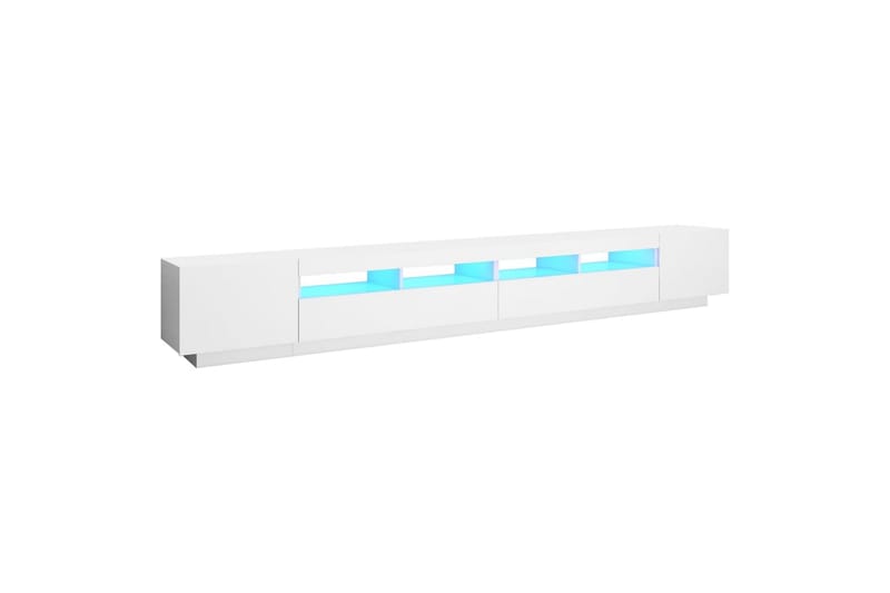 tv-skab med LED-lys 300x35x40 cm hvid - Hvid - Møbler - TV borde & mediemøbler - TV-borde