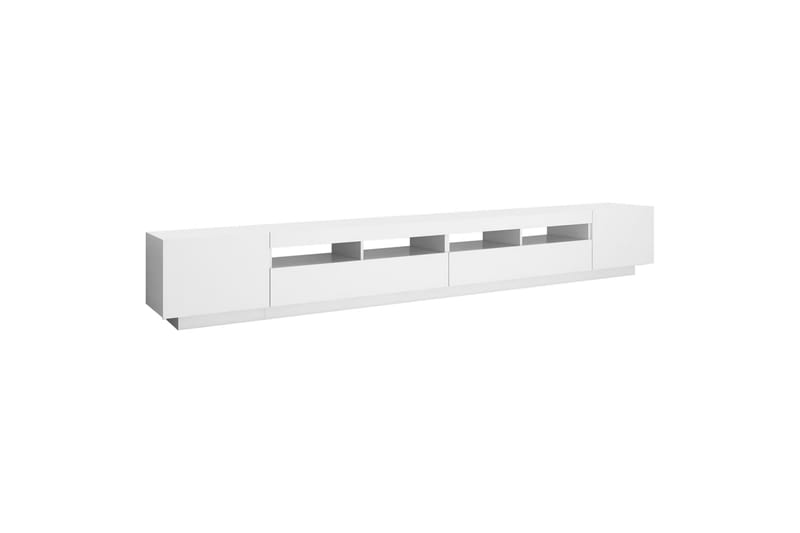 tv-skab med LED-lys 300x35x40 cm hvid - Hvid - Møbler - TV borde & mediemøbler - TV-borde