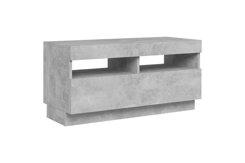 tv-skab med LED-lys 80x35x40 cm betongrå - Grå - Møbler - TV borde & mediemøbler - TV-borde