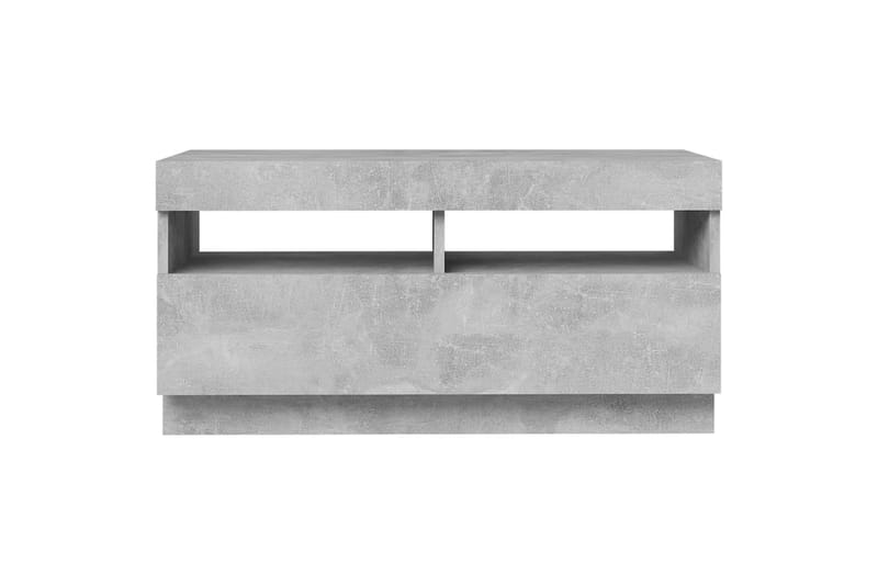 tv-skab med LED-lys 80x35x40 cm betongrå - Grå - Møbler - TV borde & mediemøbler - TV-borde