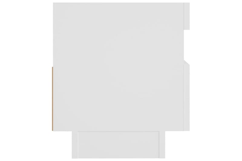 tv-skab med LED-lys 80x35x40 cm hvid - Hvid - Møbler - TV borde & mediemøbler - TV-borde