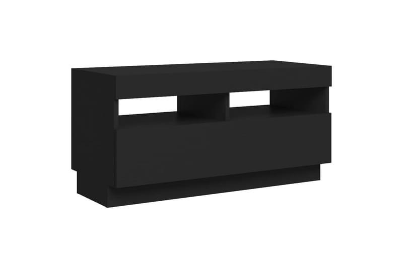 tv-skab med LED-lys 80x35x40 cm sort - Sort - Møbler - TV borde & mediemøbler - TV-borde